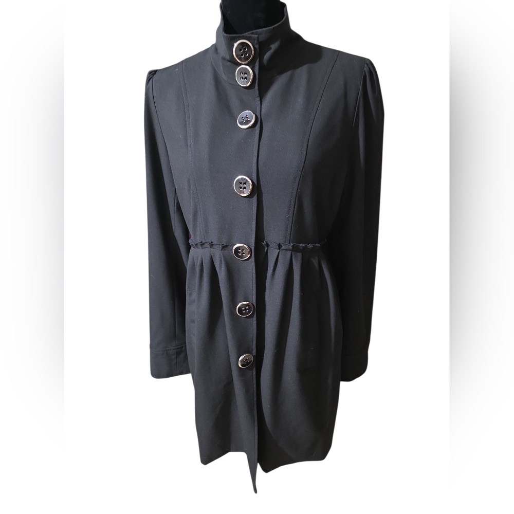 Karen Kane Black Snap Button-Up Blazer